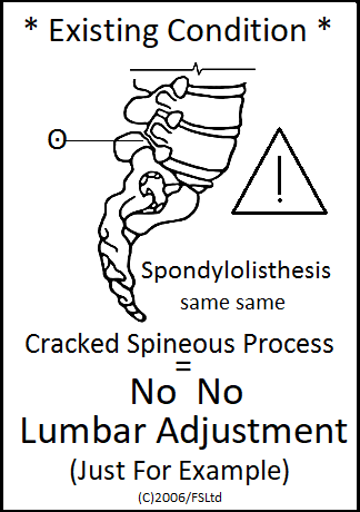 Image of cracked vertebra